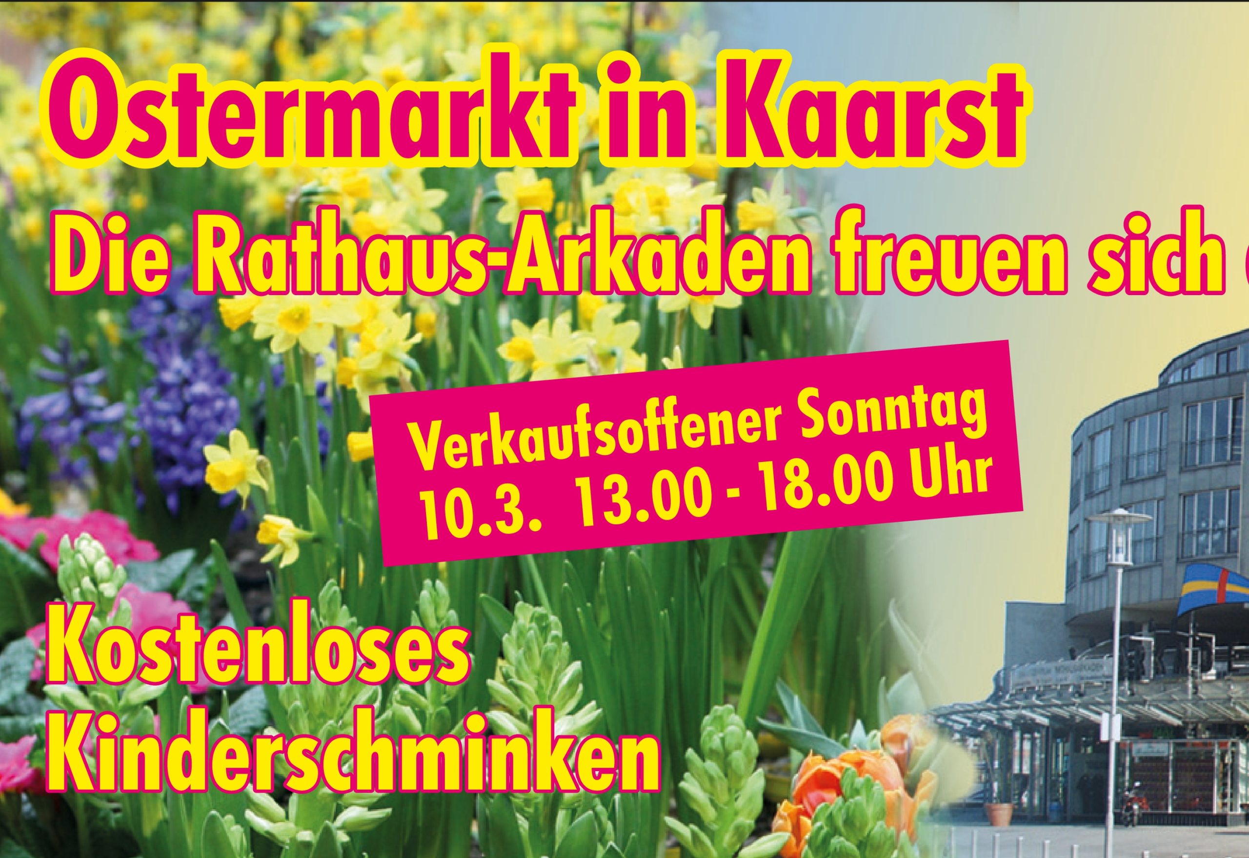 Ostermarkt 2024 - verkaufsoffener Sonntag - Rathaus Arkaden Kaarst